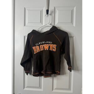 Reebok Cleveland Browns Youth Hoodie Brown Retro Vintage Size Small NFL